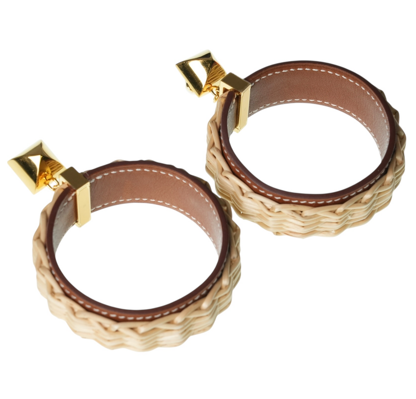 HERMES Wicker Swift Medor Picnic Earring