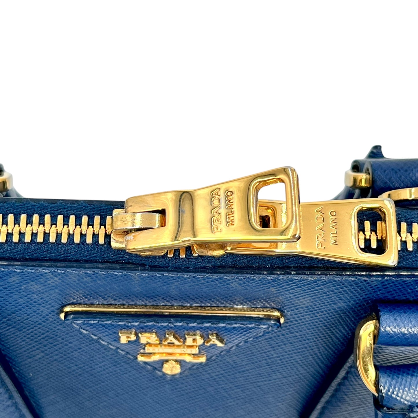 PRADA Saffiano Promenade 2way Bag Blue