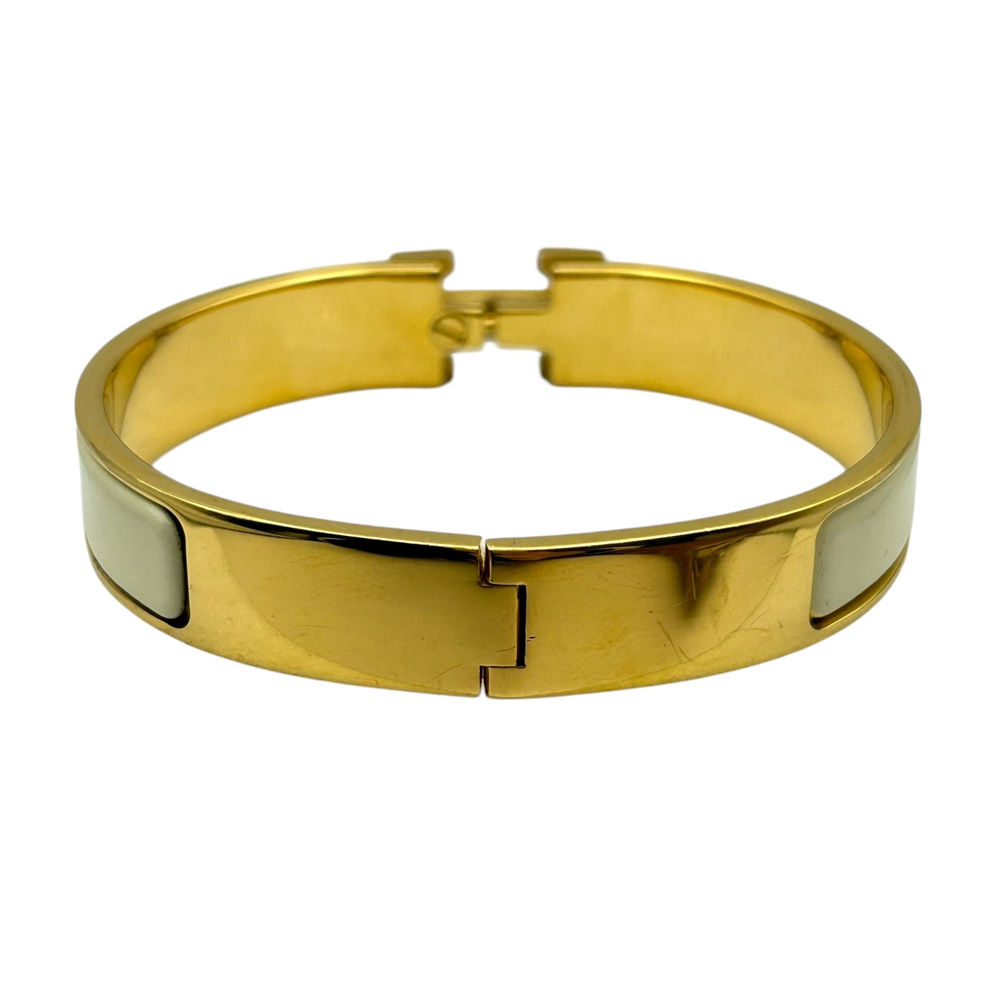 HERMES Clic H Cream Gold