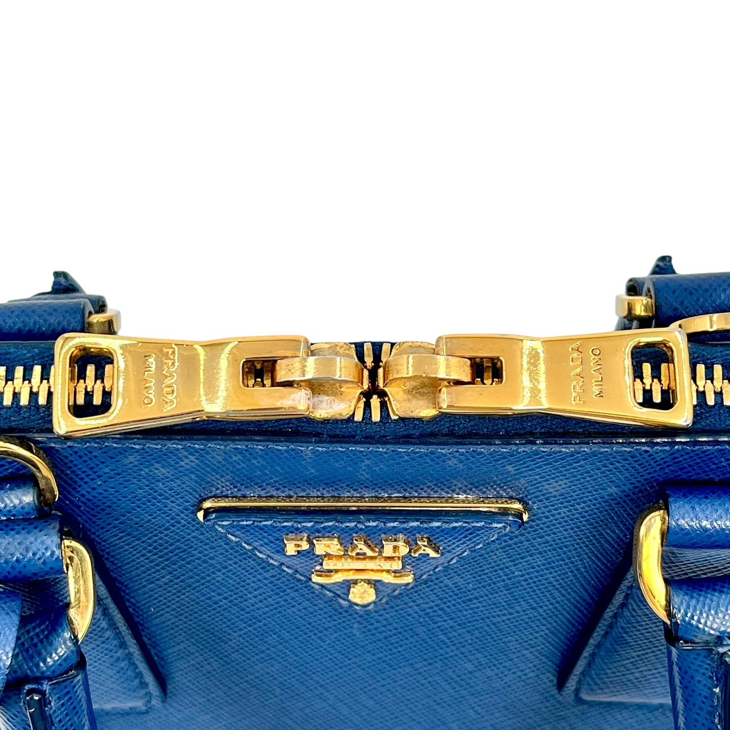 PRADA Saffiano Promenade 2way Bag Blue