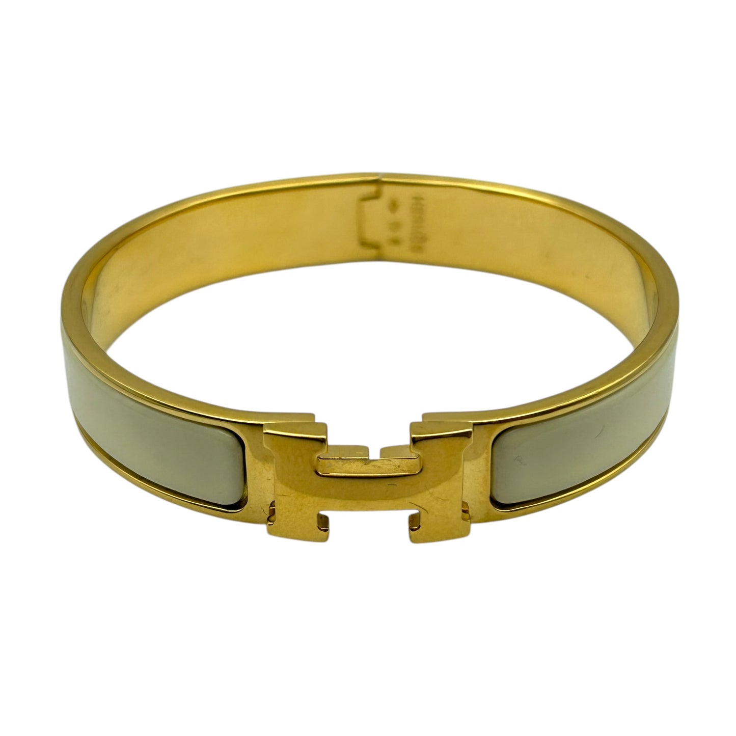 HERMES Clic H Cream Gold