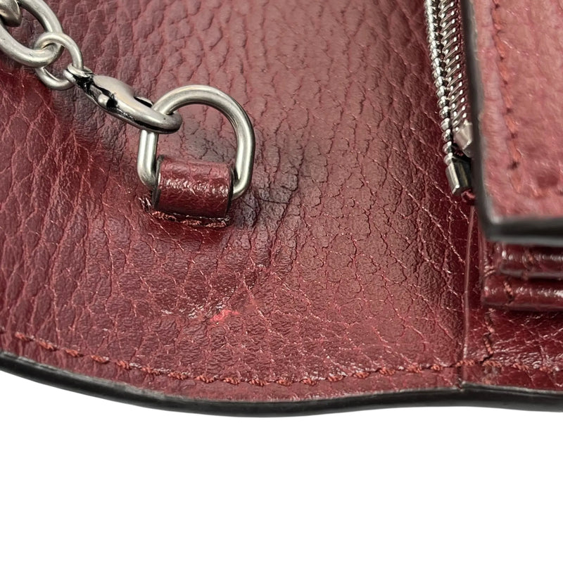 GUCCI Dionysus GG Supreme Chain Wallet - Red