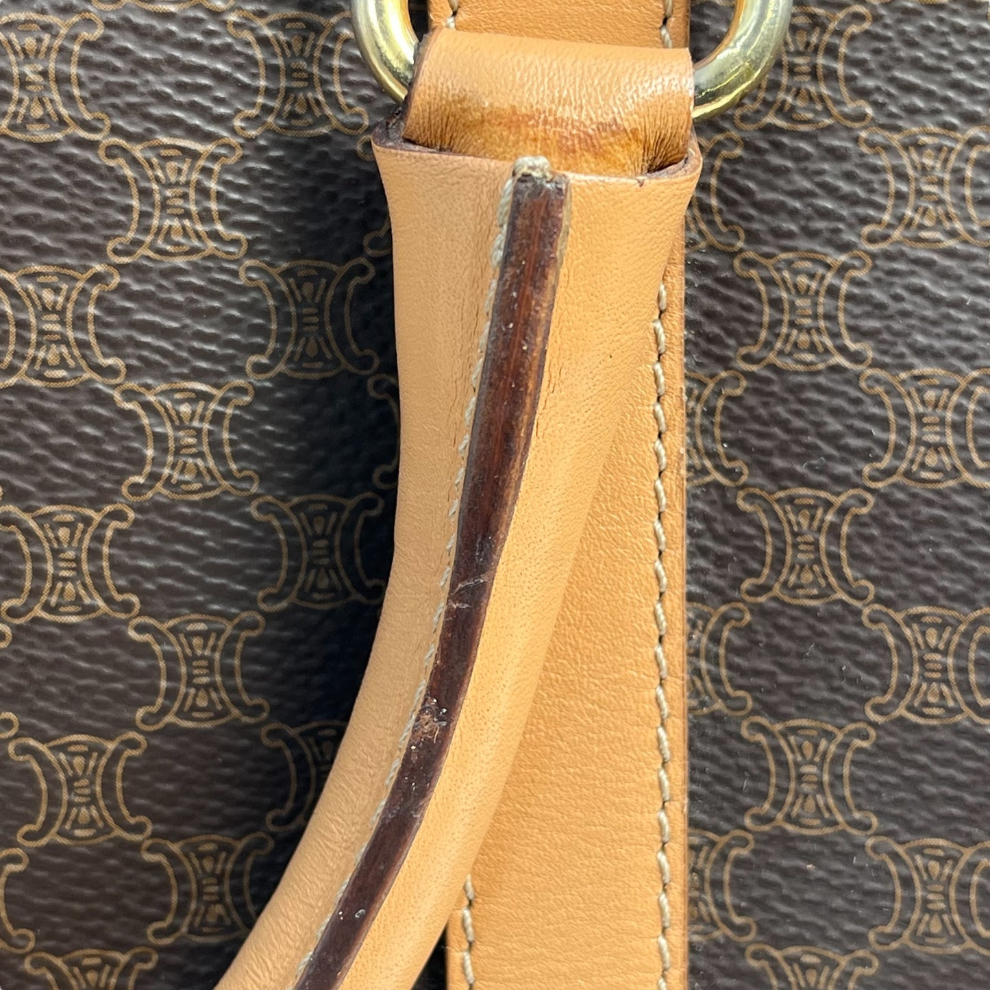 CELINE Macadam Boston Hand Bag - Brown