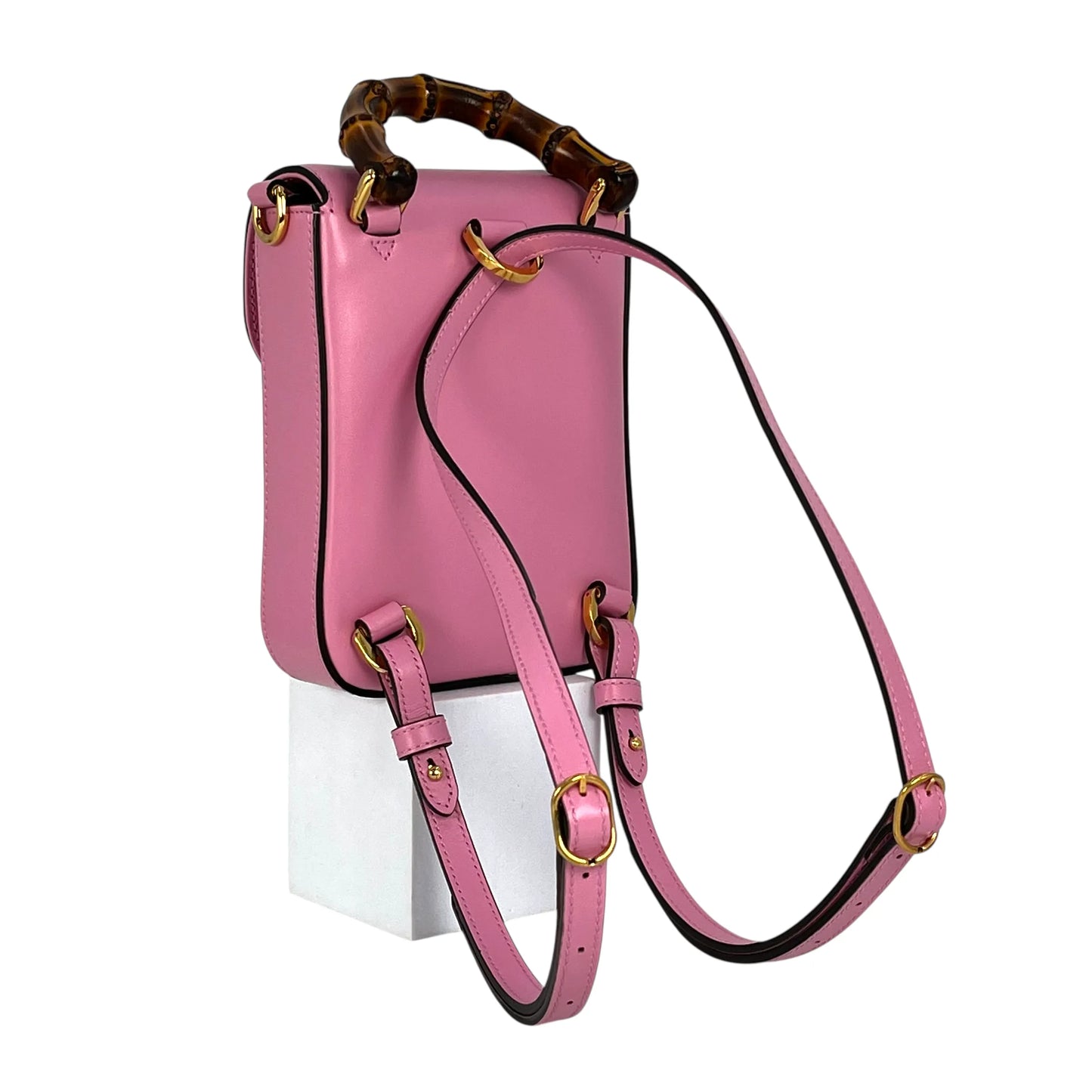 GUCCI Bamboo Mini Hand Bag Shoulder Bag Backpack - Pink