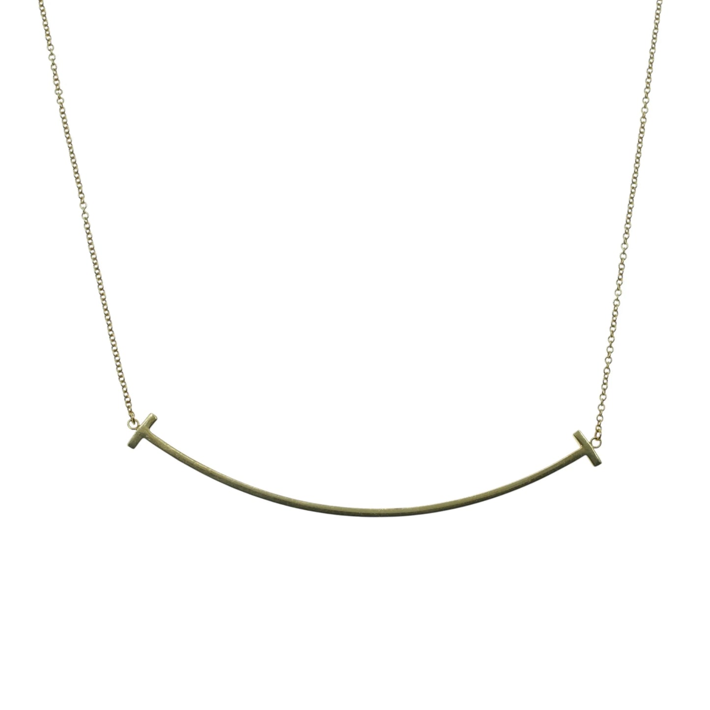 Tiffany T Smile Large Necklace 18KYG