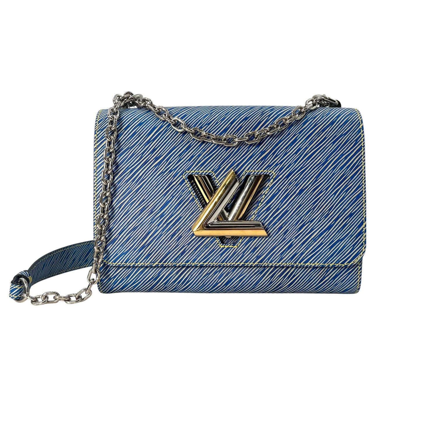 Louis Vuitton Twist MM Epi Leater Light Denim Shoulder Bag - Blue