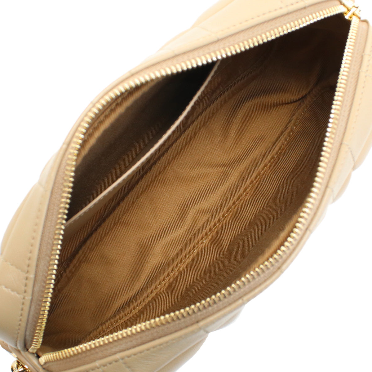 BURBERRY Quilted Leather Lola Shoulder Bag - Beige