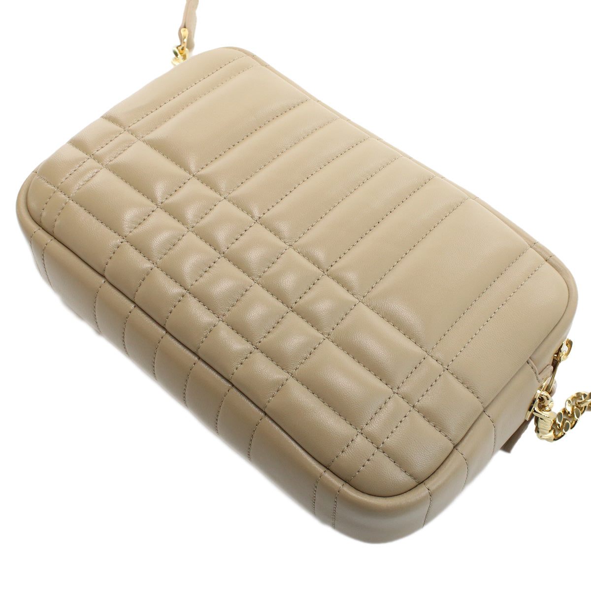 BURBERRY Quilted Leather Lola Shoulder Bag - Beige