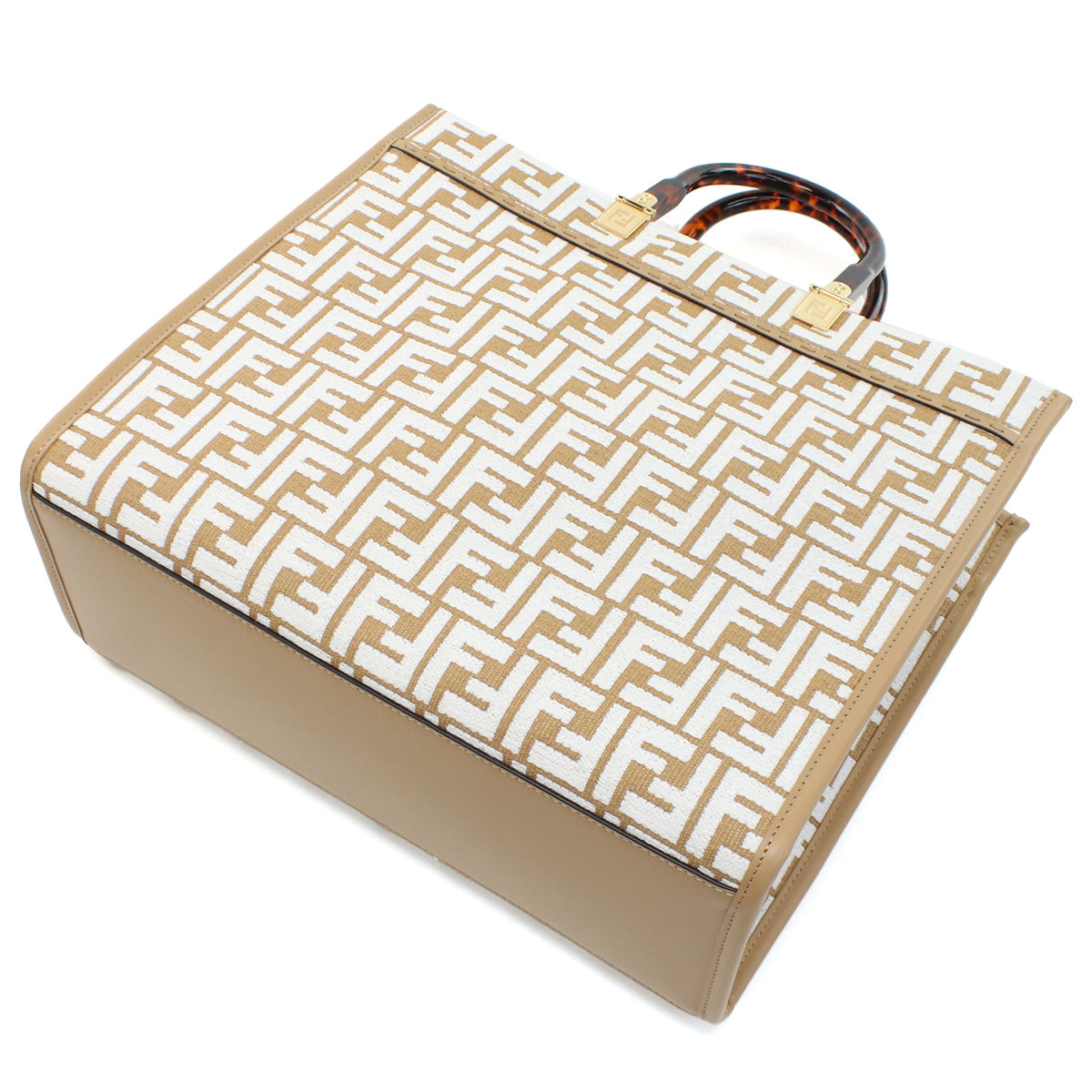 FENDI Sunshine Medium Shopper Hand Bag - Brown