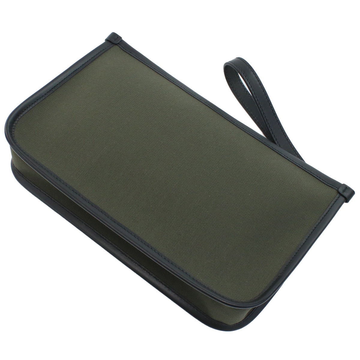 FERRAGAMO 1927 Signature Pouch Clutch Bag - Khaki