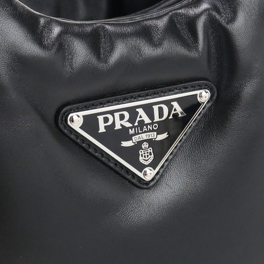 PRADA Small Padded Re-Nylon Tote Bag Hand Bag - Black