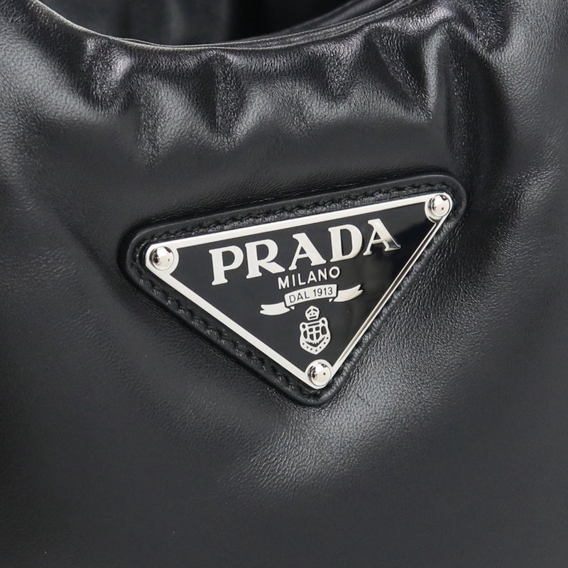 PRADA Small Padded Re-Nylon Tote Bag Hand Bag - Black