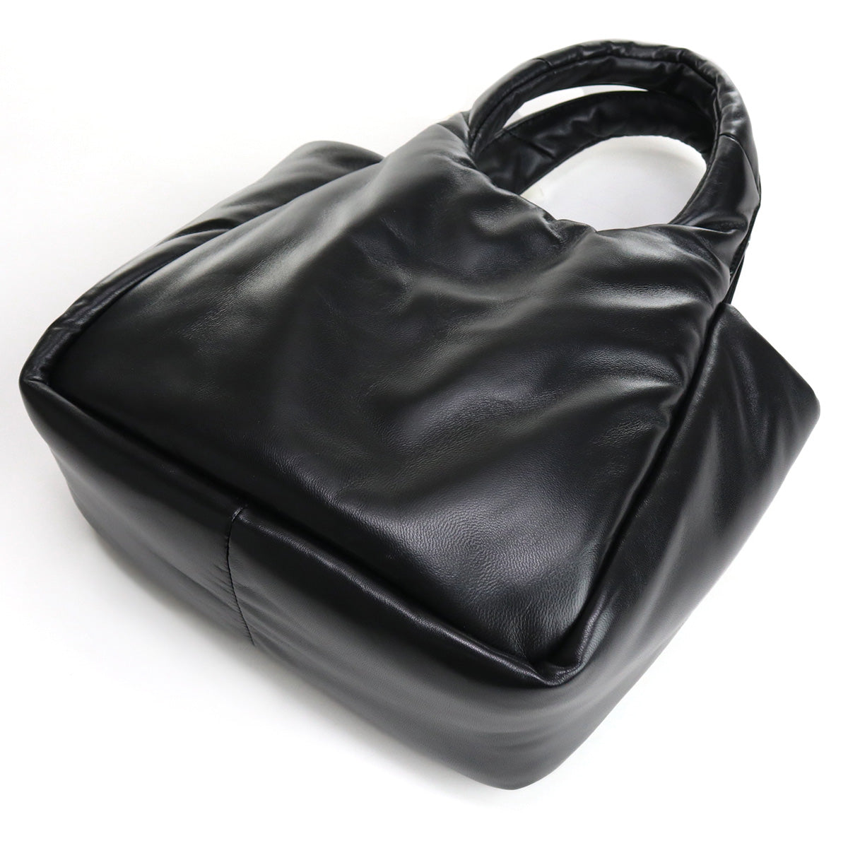 PRADA Small Padded Re-Nylon Tote Bag Hand Bag - Black