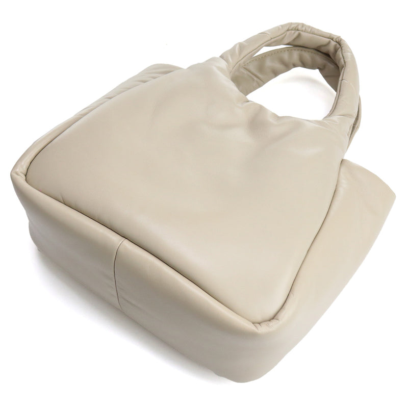 PRADA Small Padded Re-Nylon Tote Bag Hand Bag - Beige