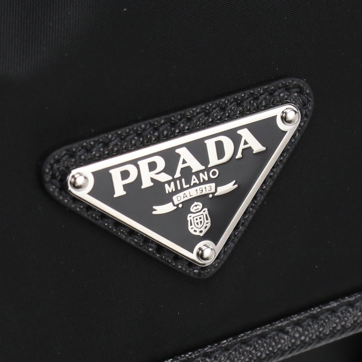 PRADA Re-Nyron And Saffiano Leather Shoulder Bag - Black