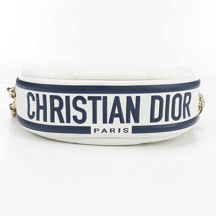 Dior Micro Hobo Lambskin Shoulder Bag - White