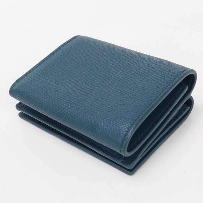 Dior Caro Three Fold Wallet Leather - Blue