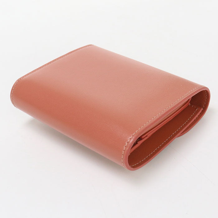 CELINE Small Flap Compact Wallet Triomphe Three Fold Calfskin -Orange