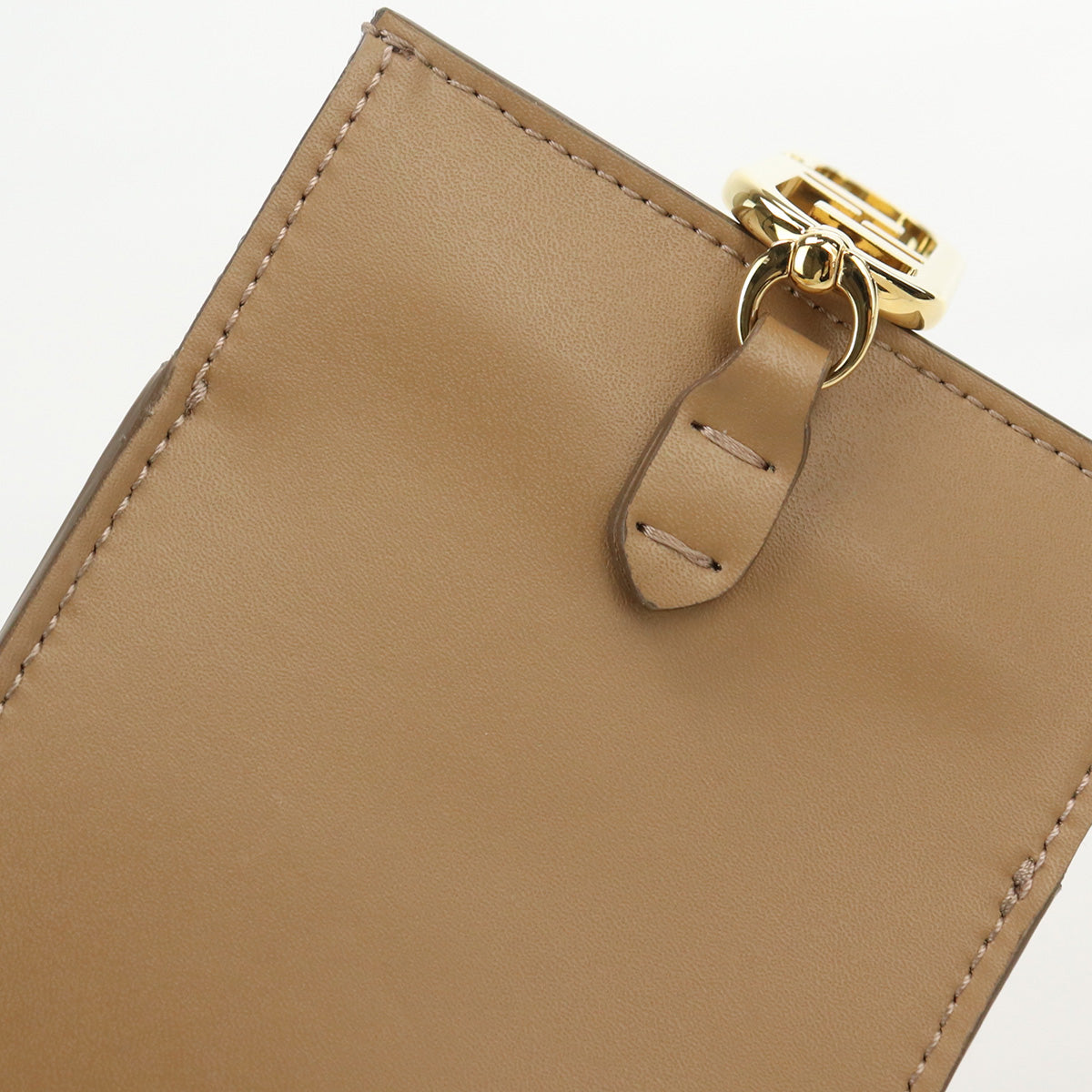 FENDI FF Shearling Pouch Phone Case - Brown