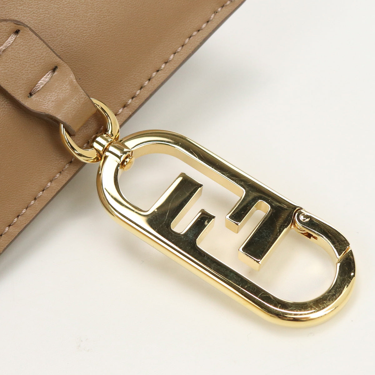 FENDI FF Shearling Pouch Phone Case - Brown