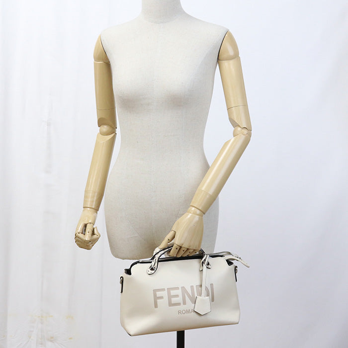 FENDI By the Way Medium Hand Bag Leather - Cream