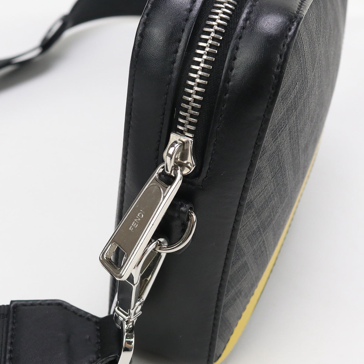 FENDI Diagonal Camera Case Shoulder Bag - Black