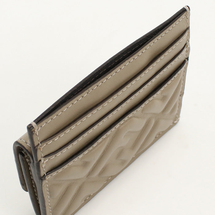 FENDI Baguette Leather Card Case Compact Wallet - Beige