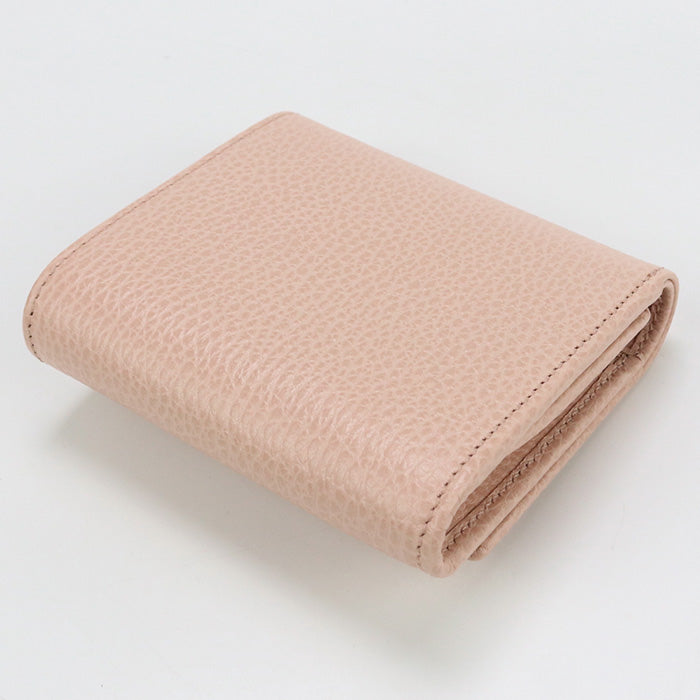 GUCCI Double GG Folded Compact Wallet Leather - Pinkbeige