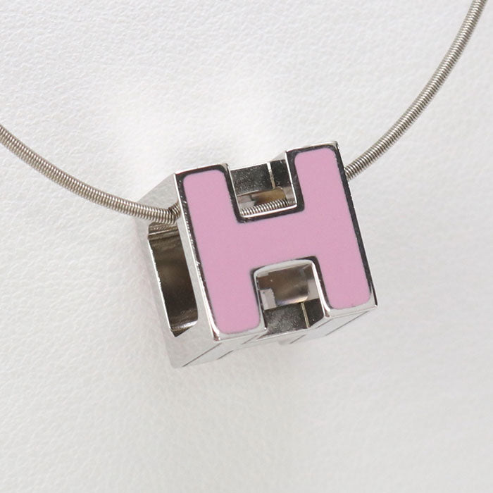 HERMES Cage De Ash H Cube Necklace - Metal