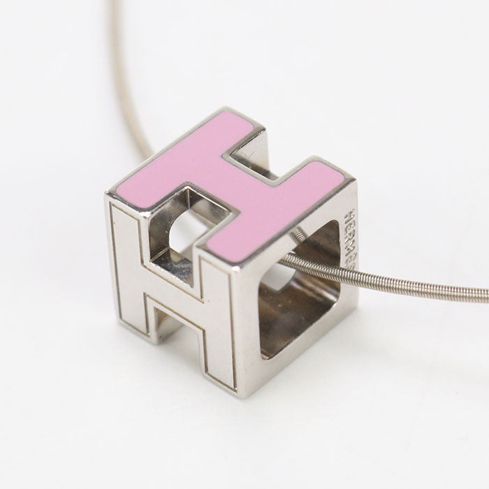 HERMES Cage De Ash H Cube Necklace - Metal
