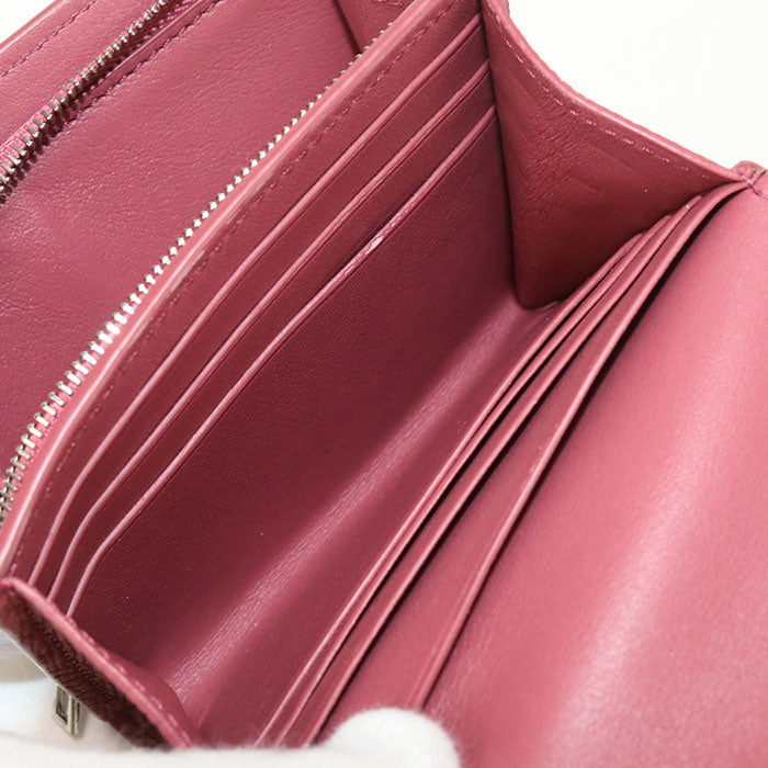 LOEWE Anagram Folded Wallet Calfskin Compact Wallet- Pink