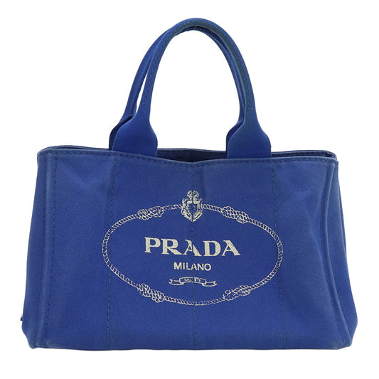 PRADA Canapa Canvas Tote Bag - Blue
