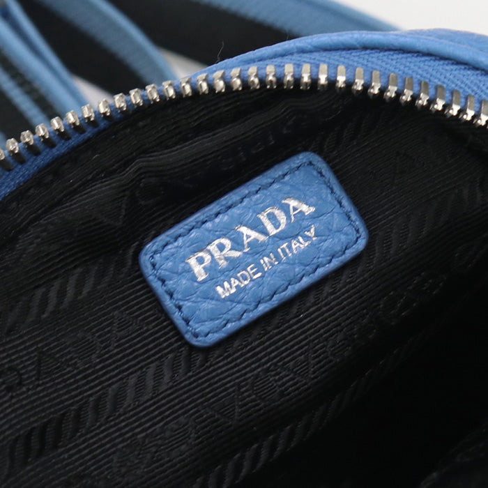 PRADA Saffiano Leather Shoulder Bag - Blue