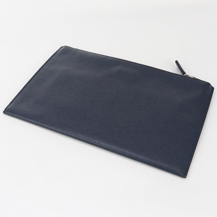 PRADA Saffiano Leather Clutch Bag - Black