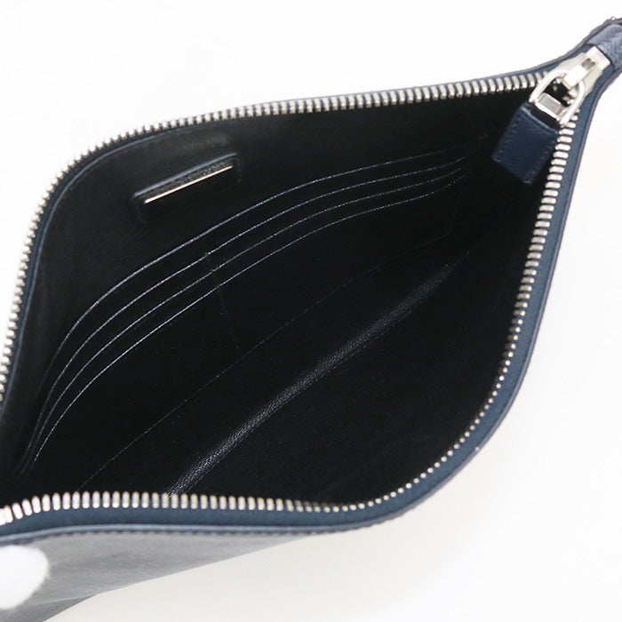 PRADA Saffiano Leather Clutch Bag - Black