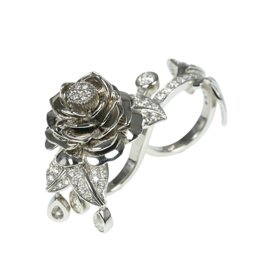 Platinum 950 Diamond Double Ring Jewelry