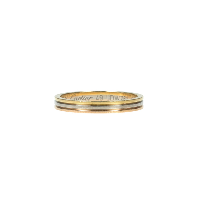 Cartier Vendome 18K Three Tone Ring Jewelry