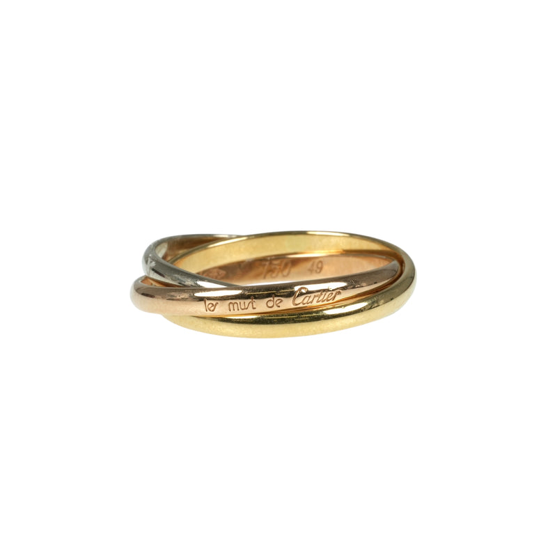 Cartier Trinity Three Tone Ring 18K Jewelry