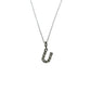 K18 White Gold U Pendant Necklace