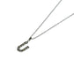 K18 White Gold U Pendant Necklace