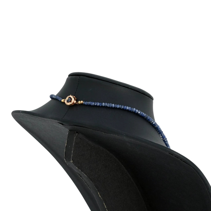 Sapphire Necklace - 14K - Blue