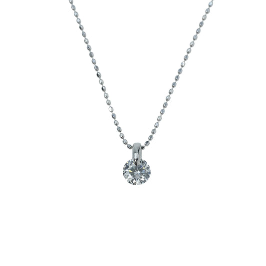 Diamond 0.411 Necklace - K18WG/Pt900