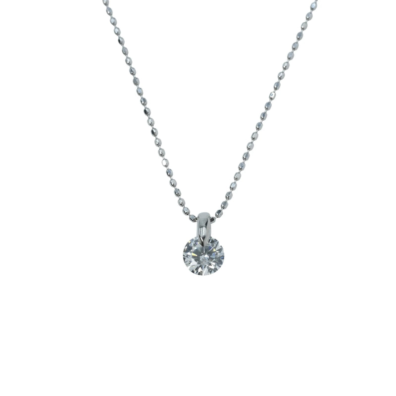 Diamond 0.411 Necklace - K18WG/Pt900