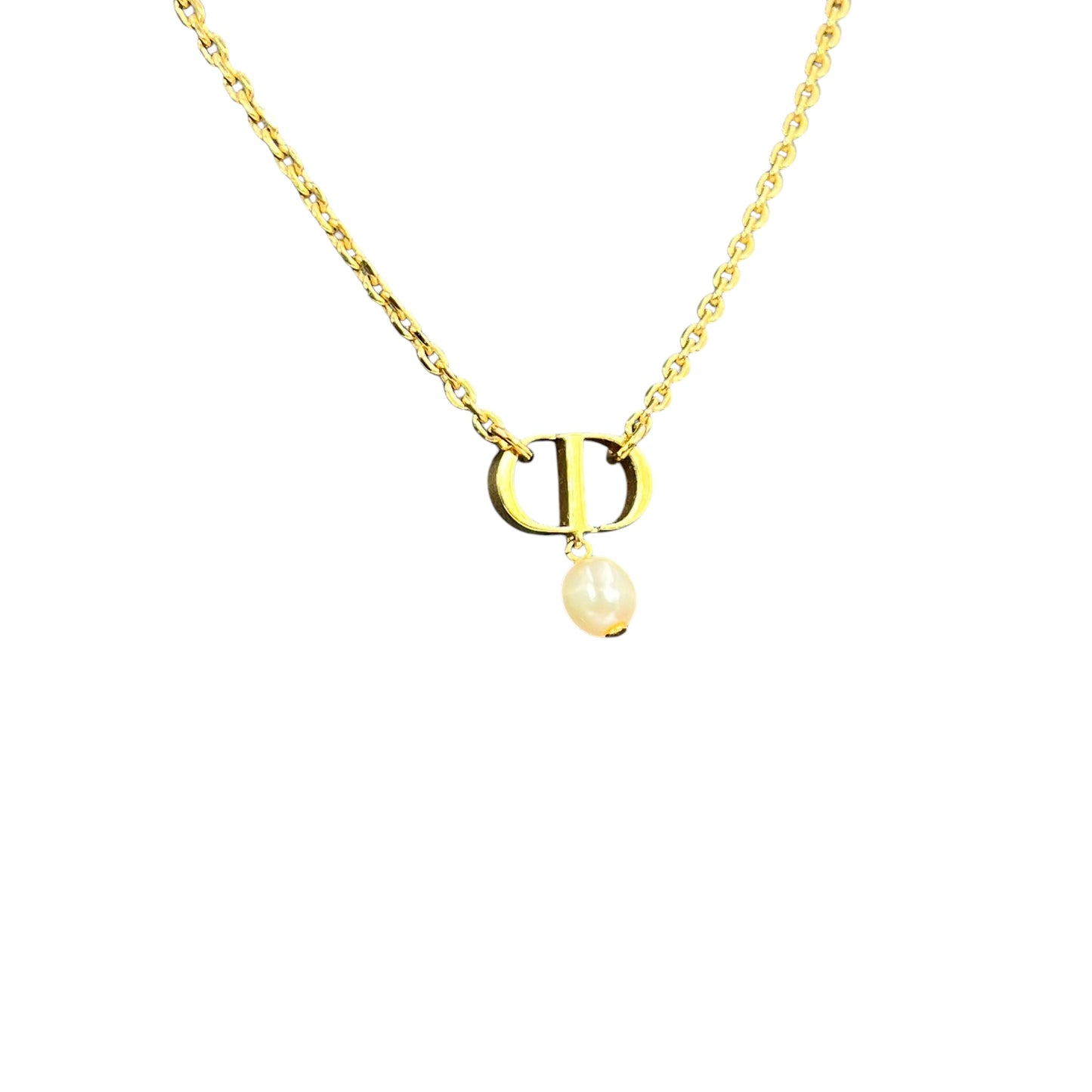 Dior Petit CD Fake Pearl Necklace