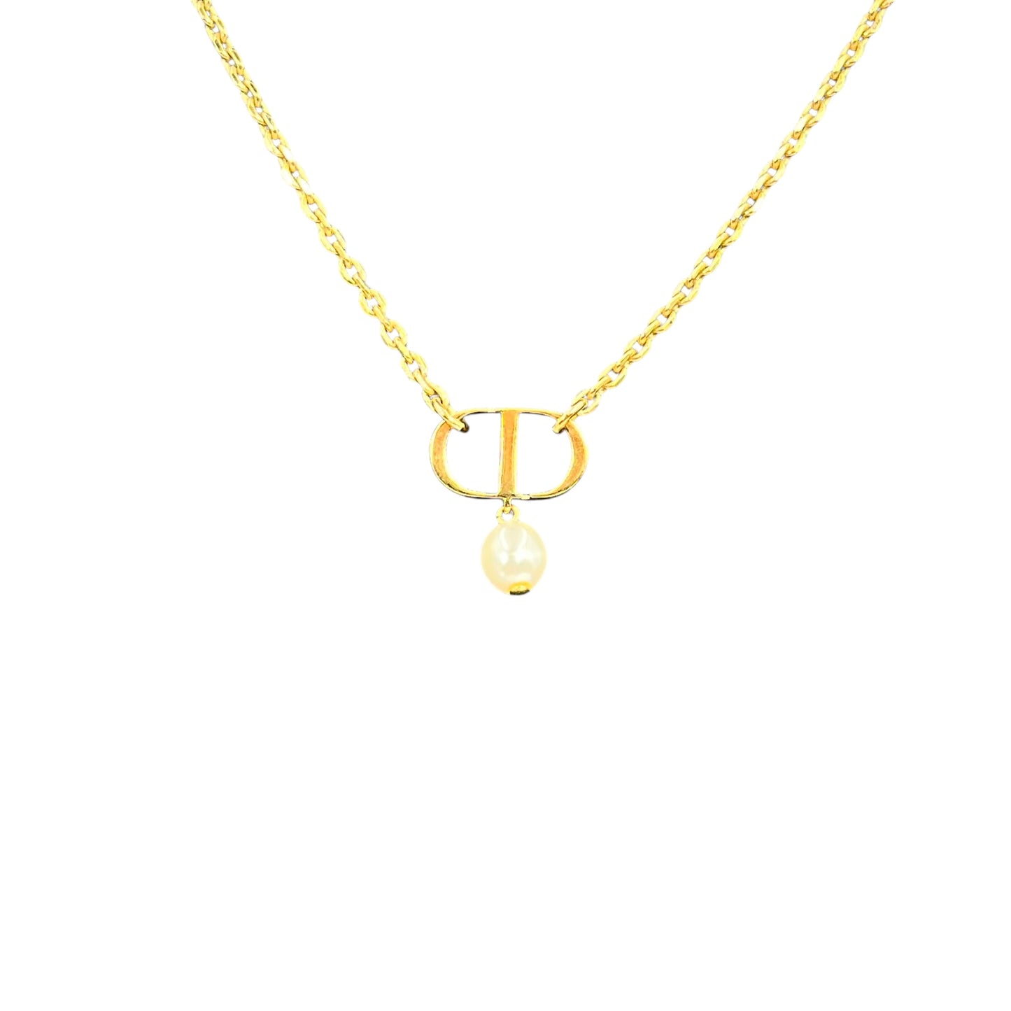 Dior Petit CD Fake Pearl Necklace