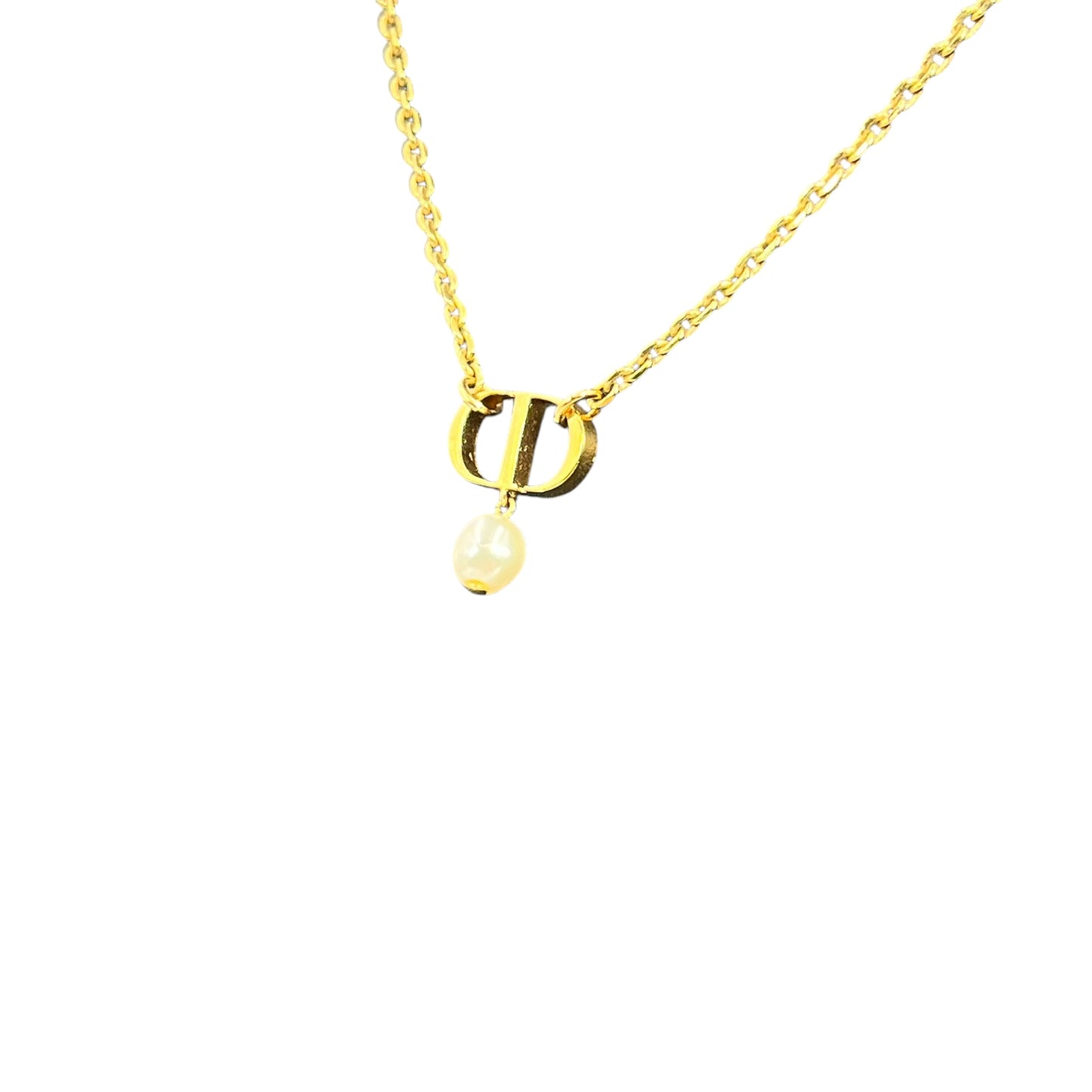 Dior Petit CD Fake Pearl Necklace