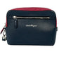 Ferragamo Leather Body Bag Navy Red