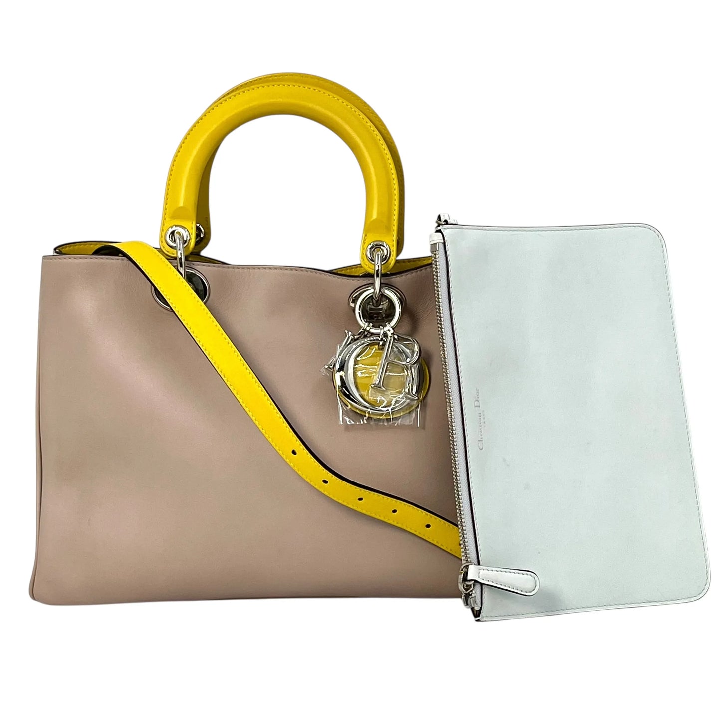 Dior Diorissimo Tote Bag Shoulder Bag - Beige Yellow