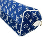Louis Vuitton Speedy 20 Bandouliere Velvet Hand Bag Shoulder Bag - Blue White