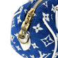 Louis Vuitton Speedy 20 Bandouliere Velvet Hand Bag Shoulder Bag - Blue White